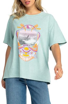 Roxy Girl Need Love Graphic T-Shirt in Blue Surf