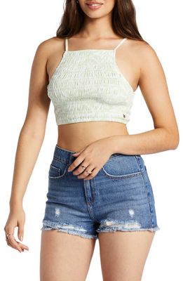 Roxy Live Free Smocked Crop Camisole in Seacrest Hot Tropics