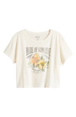 Roxy Made of Sunshine Crop Graphic T-Shirt in Egret