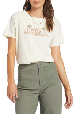 Roxy Mele Kalikimaka Cotton Graphic T-Shirt in Egret