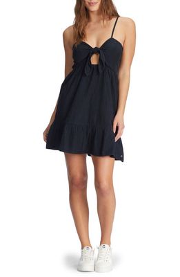 Roxy Moonlit Tide Keyhole Minidress in Anthracite