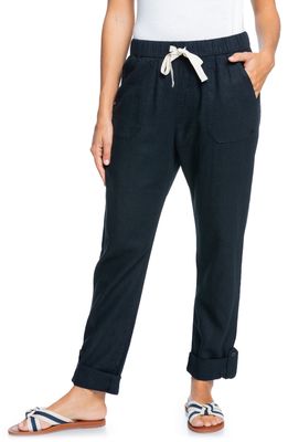 Roxy On The Seashore Linen Blend Pants in Mood Indigo