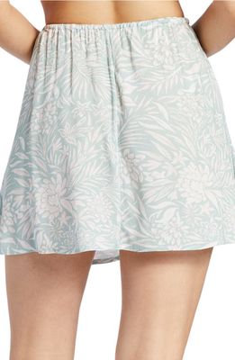 Roxy Para Paradise Floral Crepe Skirt in Blue Surf Planao App