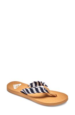 Roxy Porto III Flip Flop in Navy White