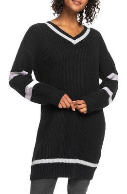 Roxy Rose Mood Long Sleeve Sweater Dress in Anthracite