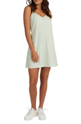 Roxy Shine a Light Houndstooth Check Slipdress in Sprucetone Check It