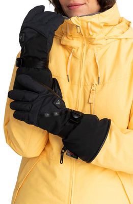 Roxy Sierra WARMLINK Leather Gloves in True Black