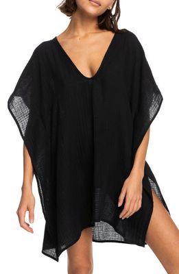 Roxy Still Have Me Cotton Gauze Cover-Up Tunic in Anthracite