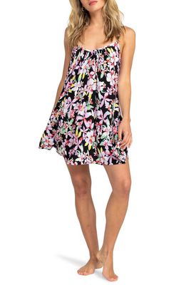 Roxy Summer Adventures Floral Cover-Up Sundress in Anthracite New Life