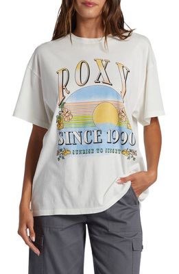 Roxy Sunrise to Sunset Cotton Graphic T-Shirt in Snow White