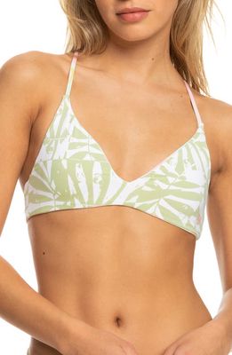 Roxy Tropics Hype Athletic Reversible Bikini Top in Ambrosia Swirl Swim