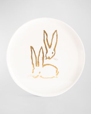 Royal Rabbit Gold Leaf and Lacquer Tray, 18"