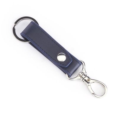 ROYCE New York Contemporary Valet Key Chain in Navy Blue
