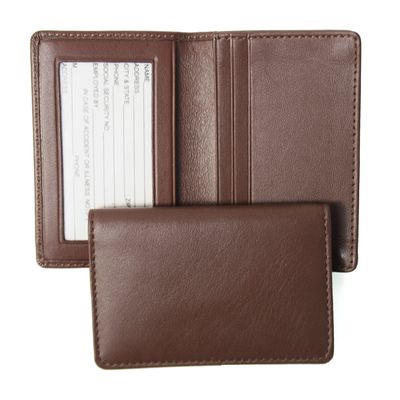 ROYCE New York Executive Card Holder in Coco