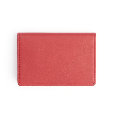 ROYCE New York Executive Card Holder in Red