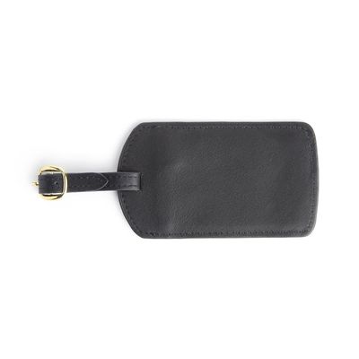 ROYCE New York Handcrafted Luggage Tag in Black