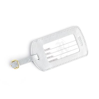ROYCE New York Handcrafted Luggage Tag in Silver