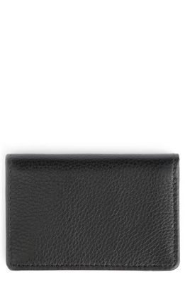 ROYCE New York Leather Card Case in Black- Deboss 