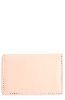 ROYCE New York Leather Card Case in Light Pink