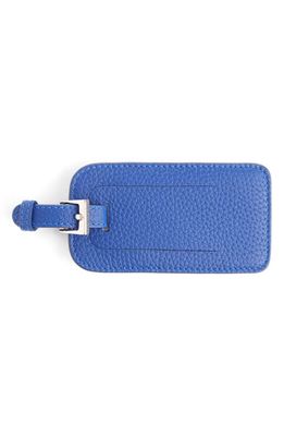 ROYCE New York Leather Luggage Tag in Cobalt Blue