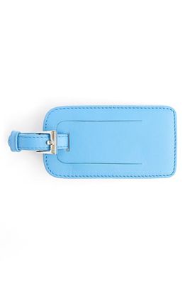 ROYCE New York Leather Luggage Tag in Light Blue
