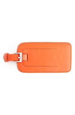 ROYCE New York Leather Luggage Tag in Orange