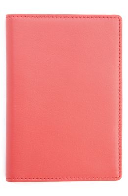 ROYCE New York Leather Vaccine Card & Passport Holder in Red