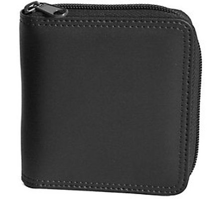 Royce New York Leather Zip-Around Wallet