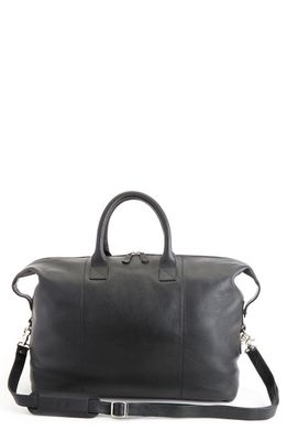 ROYCE New York Medium Leather Duffle Bag in Black
