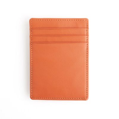 ROYCE New York Men's Magnetic Money Clip Wallet in Orange