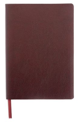 ROYCE New York Personalized Leather Journal in Burgundy- Deboss