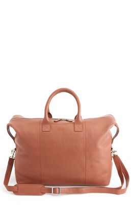 ROYCE New York Personalized Medium Duffel Bag in Tan - Deboss