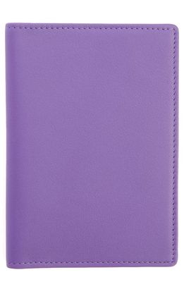ROYCE New York Personalized RFID Leather Card Case in Purple- Deboss