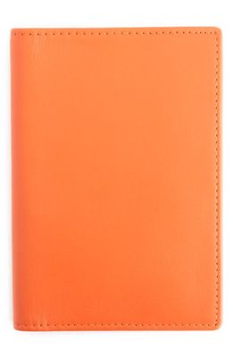 ROYCE New York RFID Leather Passport Case in Orange