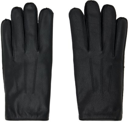 RRL Black Officer Gloves