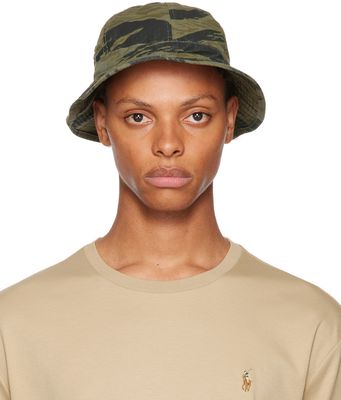 RRL Green Camo Bucket Hat