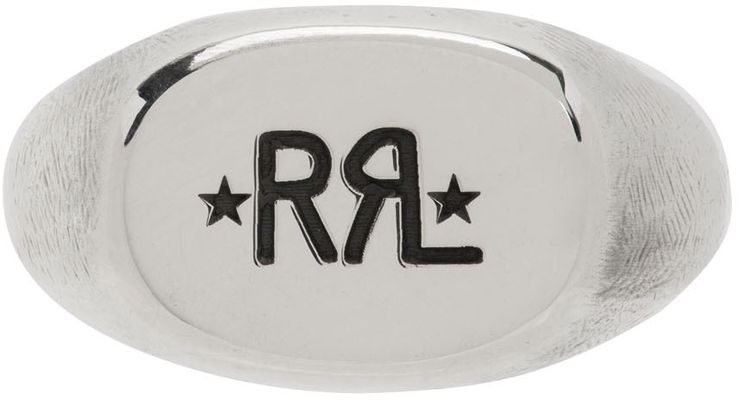 RRL Silver 'RRL' Ring
