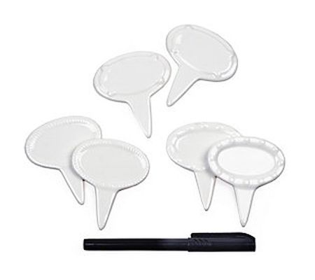 RSVP Set of 6 Oval Porcelain Cheese Markers