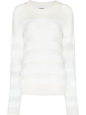 RtA Agatha striped knitted top - White
