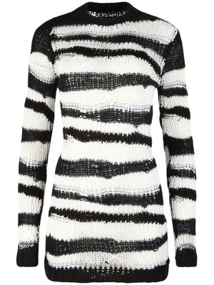 RtA Akamu striped minidress - Black