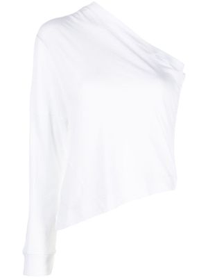 RtA Athena ruched one-shoulder T-shirt - White