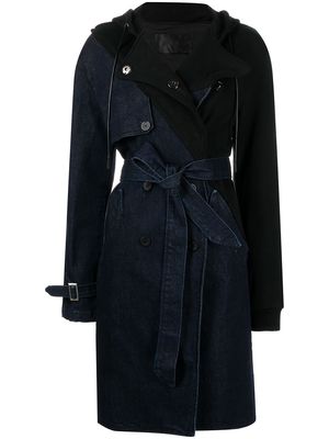 RtA Belinda denim trench coat - Black