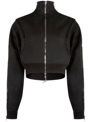 RtA Dulce cropped zip-up jacket - Black