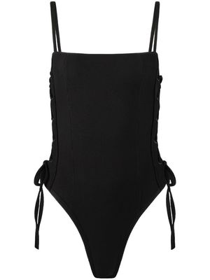 RtA Eveline lace-up bodysuit - Black