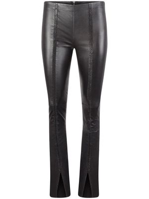 RtA Kaimi braid detailing leather trousers - Black