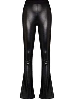 RtA Lais Coated flared leggings - Black