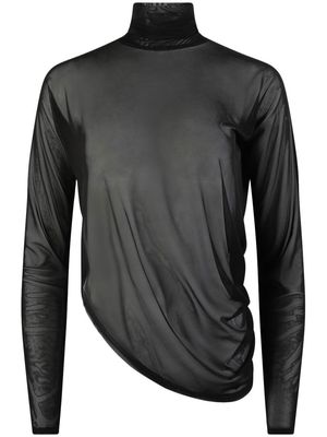 RtA Lei mesh turtleneck top - Black