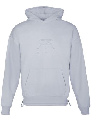 RTA logo-embossed cotton hoodie - Blue