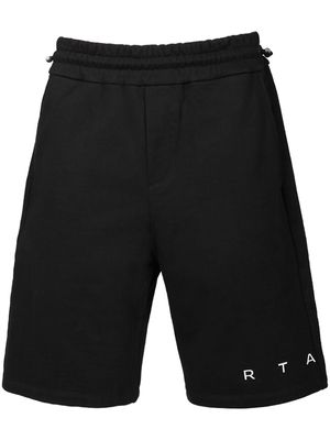 RTA logo-print cotton shorts - Black