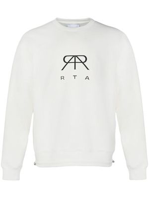 RTA logo-print drawstring-hem sweatshirt - White